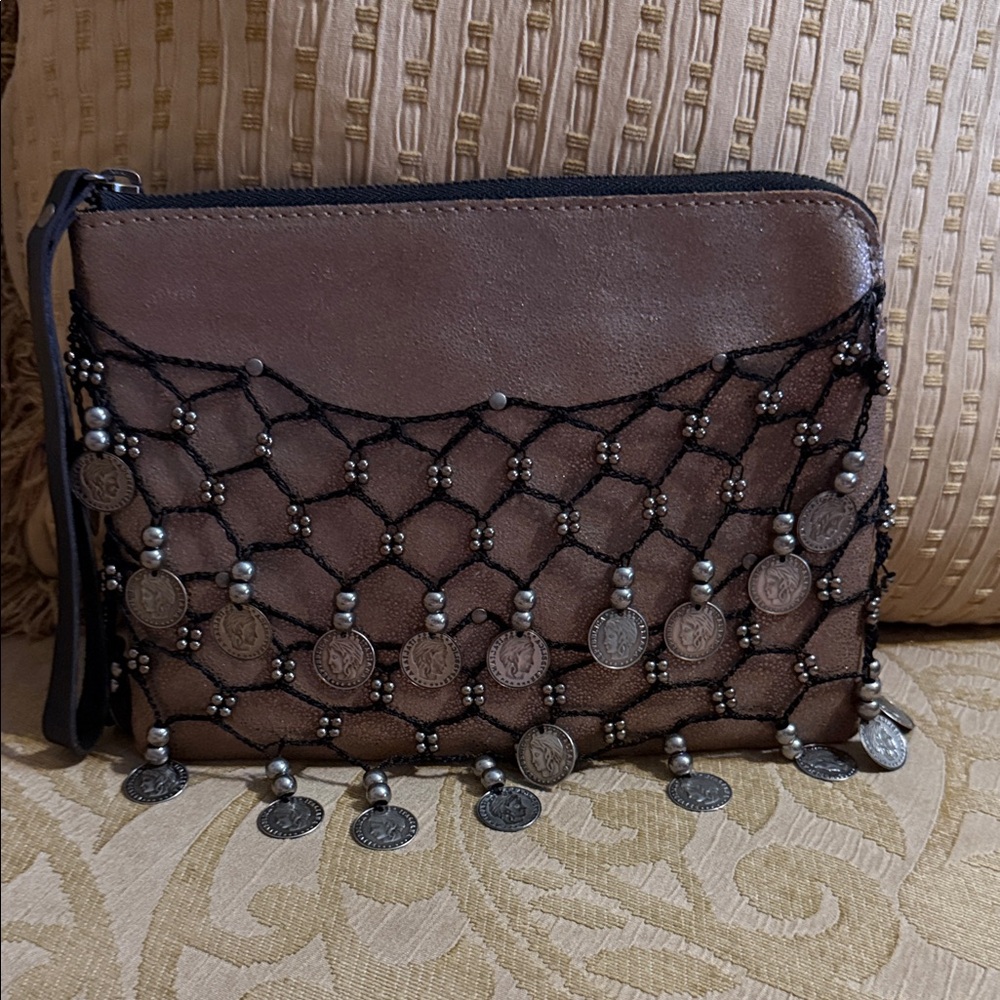Patricia Nash Vintage Coin Collection wristlet clutch preowned